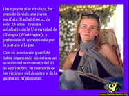 En Memoria de RACHEL CORRIE 